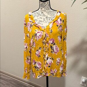 Entro Yellow Floral Blouse